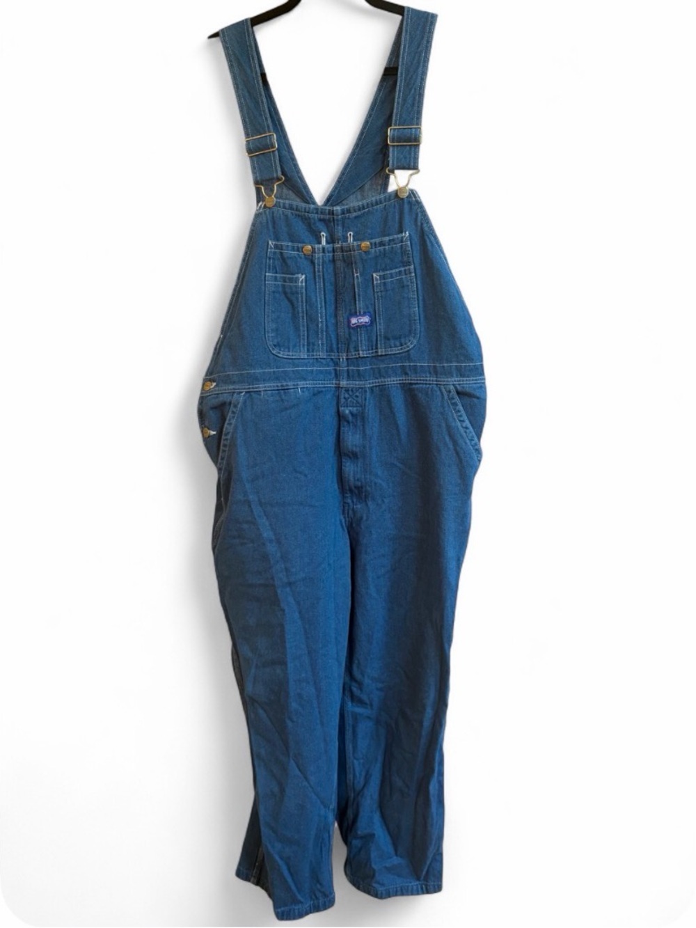 Big Smith Blue Denim Cotton Overalls with Pockets, One Piece Pants Workwear